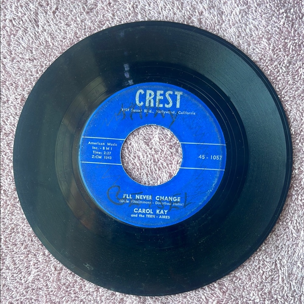 Crest Vinyl Record 45 rpm